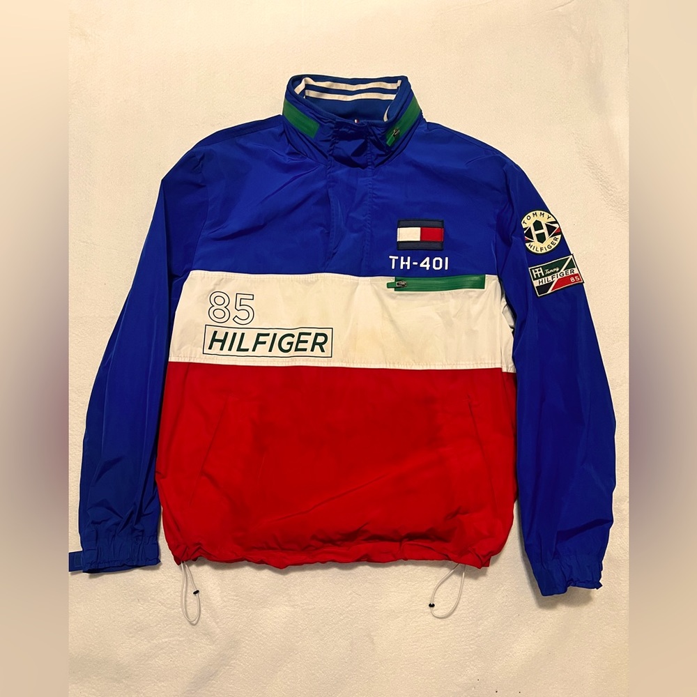 Tommy Hilfiger Windbreaker Size: XL (Red/White/Blue)